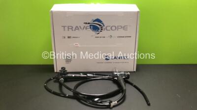 Olympus CF-240AL Video Colonoscope in Case - Engineer's Report : Optical System - Image Ok, Head Functions Inoperable, Angulation - No Fault Found, Insertion Tube - No Fault Found, Light Transmission - No Fault Found, Channels - No Fault Found, Leak Check