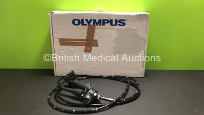 Olympus PCF-Q260AL Video Colonoscope in Case - Engineer's Report - Optical System - No Fault Found, Angulation - No Fault Found, Insertion Tube - No Fault Found, Light Transmission - No Fault Found, Channels - No Fault Found, Leak Check - No Fault Found *