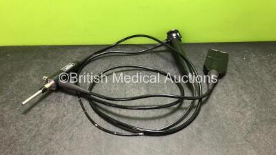 Olympus LF-V Flexible Intubation Endoscope - Engineer's Report : Optical System - Unable to Check, Angulation - No Fault Found, Insertion Tube - No Fault Found, Light Transmission - No Fault Found, Channels - No Fault Found, Leak Check - Leak Present *201