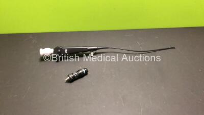 Pentax FI-10RBS Fiber Intubation Scope with Pentax BS-LH2 Portable Light Source (Untested Due to No Battery) in Case - Engineer's Report : Optical System - 1 Broken Fiber, Angulation - No Fault Found, Insertion Tube - No Fault Found, Light Transmission - - 2