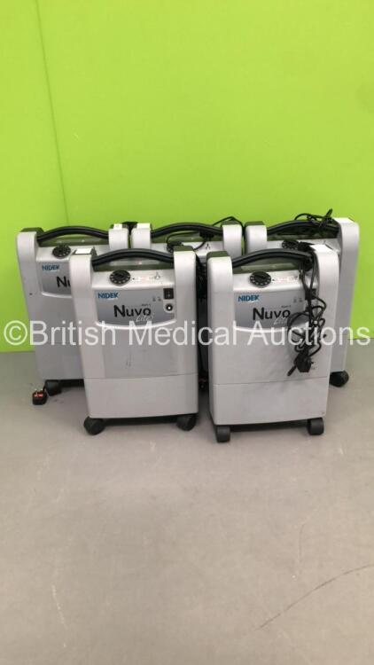 5 x Nidek Medical Nuvo Lite 3 Mark 5 Oxygen Concentrators (All Power Up) * Stock Photo Taken *