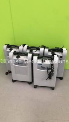 5 x Nidek Medical Nuvo Lite 3 Mark 5 Oxygen Concentrators (All Power Up) * Stock Photo Taken * - 2