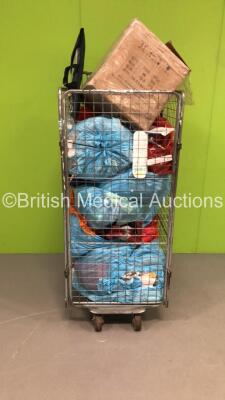 Mixed Cage of Consumables and Ambulance Equipment Including Donway Traction Splints,Intersurgical Oxygen Masks and Intersurgical Cirrus Nebuliser EcoLite Mask Kits (Cage Not Included)