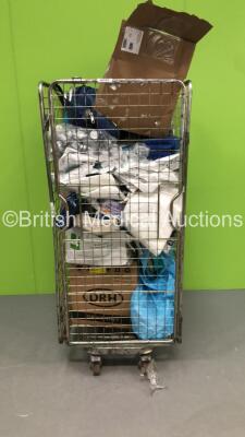 Mixed Cage of Consumables Including Blizzard Heat Casualty Blankets,Specimen Pots and Examination Nitrile Gloves (Cage Not Included)