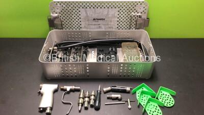 DeSoutter Podiatry Drill-Saw Set Including 1 x Multidrive Handpiece MPZ-400, Various Attachments and Hose in Metal Tray