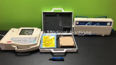 Mixed Lot Including 1 x Marquette Hellige MAC 1200 ECG Machine (Powers Up) 1 x Lindstrom MA500-1 Screwdriver, 1 x Eastleigh Apnoea Respiration Monitor Model RE200 and 1 x Huntleigh Nimbus 3 Advanced Dynamic Flotation System