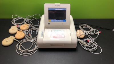 Philips Avalon FM30 Fetal Monitor *2011* with 5 x Transducers Including 4 x US, 1 x TOCO and 1 x Philips 6B Trigger Switch (Powers Up) *DE53115053*