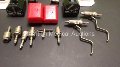 Stryker System 7 Drill Set Including 1 x Stryker System 7 7208-000-000 Sagittal Saw Handpiece, 1 x Stryker System 7 7205-000-000 Dual Trigger Rotary Handpiece, 1 x Stryker 6203-113-000 Hudson Attachment, 1 x Stryker 6203-110-000 AO Small Drill Attachment, - 2