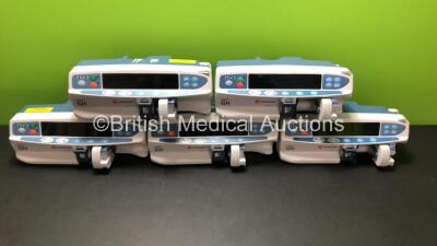 5 x CareFusion Alaris GH Syringe Pumps (All Draw Power with 3 x Service Required, 1 x Alarm and 1 x Blank Screen) *80023GB00 - 800224081 - 800272223 - 800208120*