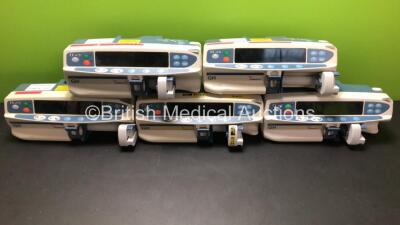 5 x Cardinal Health Alaris GH Syringe Pumps (All Draw Power with 2 x Service Required and 3 x Blank Screens) *800272205 - 800251080 - 800251082 - 800273726 - 800251087*