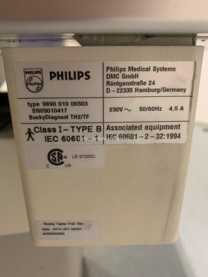 Philips Bucky Diagnost X-ray System *Mfd - 2007* *21-1886* * All on Pallets - Collection From BMA Bracknell * - 8