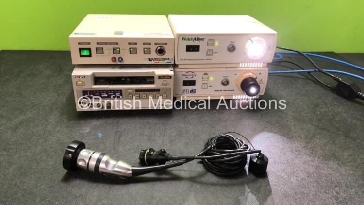 Mixed Lot Including 1 x Litechnica System 5000 Camera Unit (Powers Up) 1 x Sony DSR-20MDP Digital Video Cassette Recorder (Powers Up with Damage-See Photo) 1 x Welch Allyn VDX-300 Imaging and Illumination Platform (Powers Up) 1 x Visionary Model 500 Video