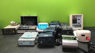 Mixed Lot Including 1 x Hans Rudolph Pneumotachometer Heater Control (Powers Up) 1 x Gamma Finder II (Untested Due to Possible Flat Batteries) 1 x Invacare Softform Active Mattress Pump (Powers Up) 1 x Titan CNB69009 Nebulizer (Powers Up) 1 x ResMed S9 VP