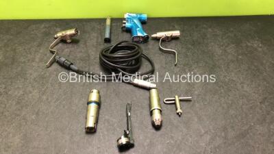 Stryker RemB Set Including 1 x Stryker RemB Universal Driver, 1 x Stryker 5100-004-000 Rem Handpiece TPS Cord, 1 x Stryker 4100-126-000 Pin Collect, 1 x Stryker 4100-062-000 Wire Collect, 1 x Stryker 6400-034-000 Electric Sagittal Saw, 1 x Stryker 4100-13