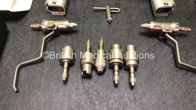 Stryker System 7 Drill Set Including 1 x Stryker System 7 7208-000-000 Sagittal Saw Handpiece, 1 x Stryker System 7 7205-000-000 Dual Trigger Rotary Handpiece, 1 x Stryker 6203-113-000 Hudson Attachment, 1 x Stryker 6203-110-000 AO Small Drill Attachment, - 5