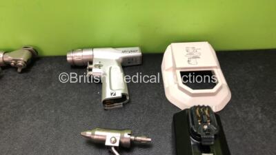 Stryker System 7 Drill Set Including 1 x Stryker System 7 7208-000-000 Sagittal Saw Handpiece, 1 x Stryker System 7 7205-000-000 Dual Trigger Rotary Handpiece, 1 x Stryker 6203-113-000 Hudson Attachment, 1 x Stryker 6203-110-000 AO Small Drill Attachment, - 3