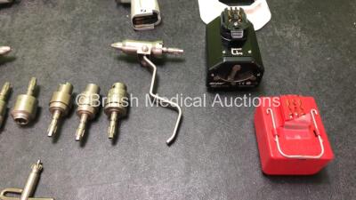 Stryker System 7 Drill Set Including 1 x Stryker System 7 7208-000-000 Sagittal Saw Handpiece, 1 x Stryker System 7 7205-000-000 Dual Trigger Rotary Handpiece, 1 x Stryker 6203-113-000 Hudson Attachment, 1 x Stryker 6203-110-000 AO Small Drill Attachment, - 4