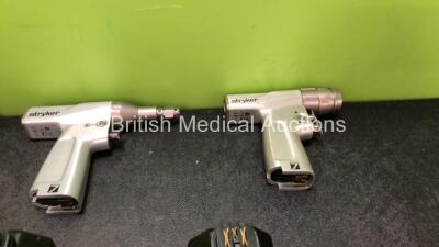 Job Lot Including 1 x Stryker System 7 7208-000-000 Sagittal Saw Handpiece, 1 x Stryker System 7 7205-000-000 Dual Trigger Rotary Handpiece, 1 x Stryker System 7 7206-000-000 Reciprocating Saw Handpiece, 2 x Stryker Ref 7126-120-000 Aseptic Battery Housin - 4