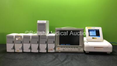 Mixed Lot Including 6 x GE Type N-FREC-00 Printer Modules, 1 x GSI Ref PRN 50-M+ Printer (Powers Up) 1 x Hewlett Packard Omnicare 24C Patient Monitor (Powers Up) 1 x Philips Avalon FM20 Fetal Monitor (Powers Up) *SN DE53001063, 3727A21344, A2001578, 68702