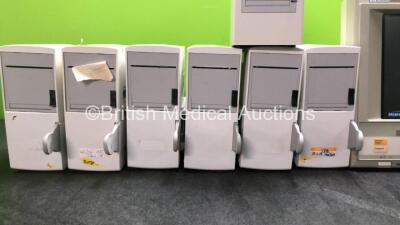 Mixed Lot Including 6 x GE Type N-FREC-00 Printer Modules, 1 x GSI Ref PRN 50-M+ Printer (Powers Up) 1 x Hewlett Packard Omnicare 24C Patient Monitor (Powers Up) 1 x Philips Avalon FM20 Fetal Monitor (Powers Up) *SN DE53001063, 3727A21344, A2001578, 68702 - 2