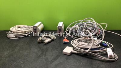 Mixed Lot Including 1 x Philips M1460A C02 Sensor, 1 x Philips M3000A Module Including ECG/Resp, SpO2 and NBP Options, 1 x Agilent M3000A Module Including ECG/Resp, SpO2, Press, Temp and NBP Options *SN DE94524263, DE94536239, 4109A57351*