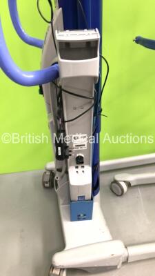 2 x Arjo Maxi Move Electric Patient Hoists with Controllers and Battery Charger (Both Power Up) - 3