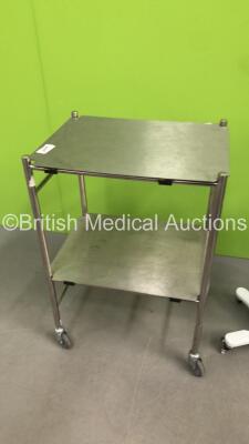 Mixed Lot Including 1 x Stainless Steel Trolley,1 x Welch Allyn Patient Examination Light and 1 x Anetic Aid AET Electronic Tourniquet on Stand - 4