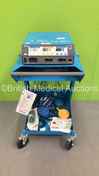 Valleylab Force FX-8CS Electrosurgical/Diathermy Unit on Stand with 1 x Dual Footswitch,1 x Bipolar Dome Footswitch,2 x Handpieces and Electrodes (Powers Up) * SN SF8D01863A * * Mfd 2008 *