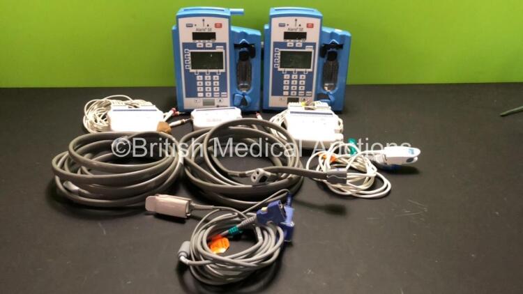 Mixed Lot Including 2 x Carefusion Alaris SE Infusion Pumps, 3 x Welch Allyn Wireless Acquisition Modules with 2 x 10 Lead ECG Leads (1 x Damaged Casing), 2 x NIBP Hoses and 2 x SPO2 Finger Sensors *9936220 / 135221560 / 118460002061 / 120180004246 / 1120