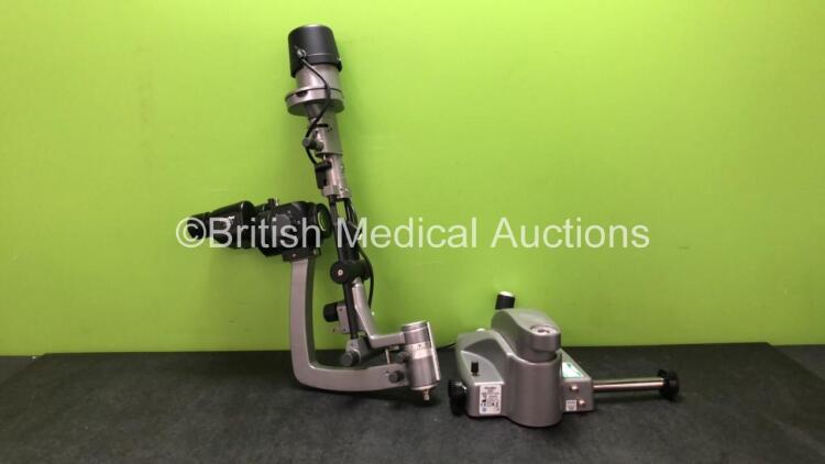 Keeler 40H Ref 3020-P-5056 Slit Lamp with 2 x 12.5x Eyepieces (Unable to Test Due to No Power Supply with Missing Plate Attachment-See Photos)