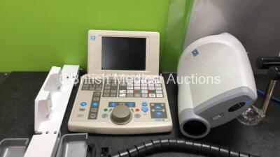 Job Lot of Ophthalmic Accessories Including 1 x Nidek Control Panel (Untested Due to No Power Supply) 1 x Nidek CP-770 Chart Projector (Powers Up) 3 x Chin Rests and Chin Rest Spare Parts - 2