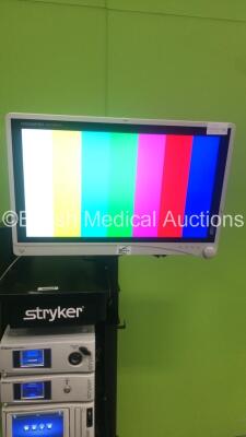 Stryker Stack System Including Stryker VisionPro LED Display,Stryker L9000 LED Light Source Unit,Stryker 1288 HD Camera Control Unit,Stryker SDC3 HD Information Management System and Stryker SDP1000 Digital Color Printer (Powers Up) *IR361* - 2