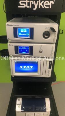 Stryker Stack System Including Stryker VisionPro LED Display,Stryker L9000 LED Light Source Unit,Stryker 1288 HD Camera Control Unit,Stryker SDC3 HD Information Management System and Stryker SDP1000 Digital Color Printer (Powers Up) *IR361* - 3