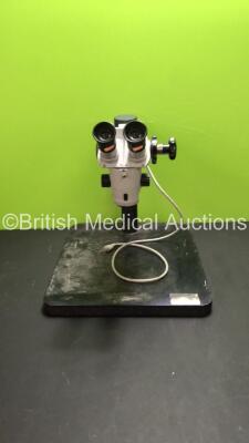 Zeiss Opmi 1 Surgical Microscope with Zeiss OPMI f=125/16 Binocular Head, 2 x 12.5X Eyepieces on Base (Untested Due to No Power Supply)