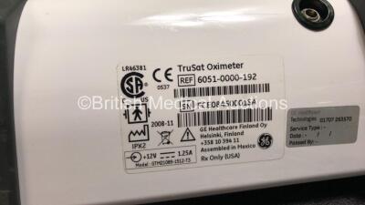 Mixed Lot Including 3 x GE Ohmeda TruSat Oximeters (All Untested Due to Missing Power Supplies) 1 x Nouvag AG Foot Control and 1 x Smiths Medical 3300MDD Pulse Oximeter (Untested Due to Possible Flat Batteries) *SN 9856F1901R, BB07110253, FCE08450001SA, F - 3