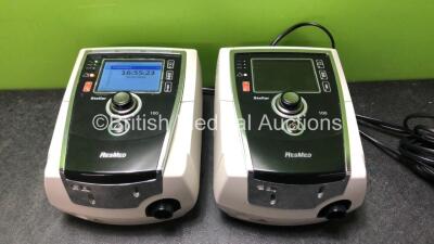 2 x ResMed Stellar 100 CPAP Units with 2 x AC Power Cables (1 Powers Up, 1 No Power)