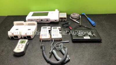 Mixed Lot Including 1 x Neoprobe Bluetooth II Gamma Detection Probe, 1 x Neoprobe 1017 Gamma Detection Probe, 2 x Caesarea Medical Pump Chargers, 2 x Welch Allyn Connex Spot Monitor 1 x SunMed Sunstim Pro Peripheral Nerve Stimulator, 2 x Huntleigh Dopplex