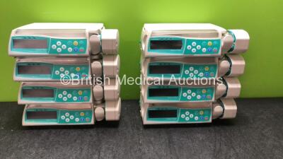 8 x B Braun Perfusor Space Volumetric Syringe Pumps (All Power Up) *SN 167834, 167805, 217110, 167713, 217145, 217147, 217130, 217131*