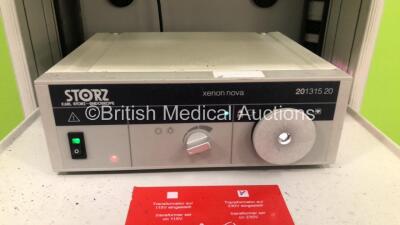 Smith and Nephew Stack Trolley with NDS Radiance Monitor, Storz 201315 20 Xenon Nova Light Source (Powers Up) *S/N 510439* - 3