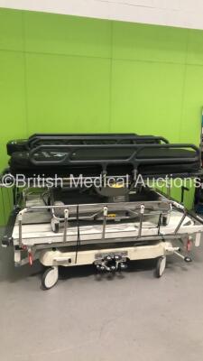 2 x Huntleigh Lifeguard Patient Trolleys with Mattresses and 2 x Anetic Aid QA3 Hydraulic Patient Trolleys with Mattresses (Hydraulics Tested Working)