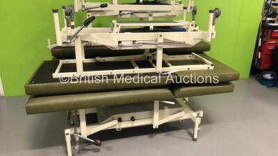 4 x Nesbit Evans Hydraulic Patient Couches (Hydraulics Tested Working) - 2
