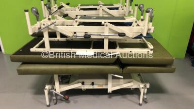 3 x Nesbit Evans Hydraulic Patient Couches (Hydraulics Tested Working) and 1 x Sidhil Hydraulic Patient Couch (Hydraulics Tested Working) - 2