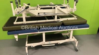 3 x Nesbit Evans Hydraulic Patient Couches (Hydraulics Tested Working) and 1 x Sidhil Hydraulic Patient Couch (Hydraulics Tested Working) - 4