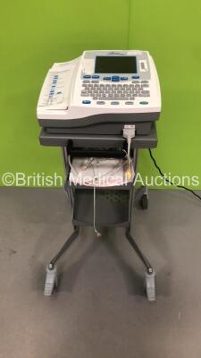 Burdick Atria 6100 ECG Machine on Stand with 10 Lead ECG Leads (Powers Up) *S/N A6100-004911*