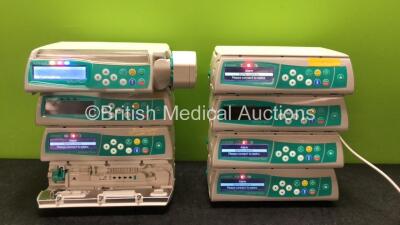 Job Lot Including 7 x B Braun Infusomat Space Infusion Pumps (5 Power Up, 2 No Power) 1 x B Braun Perfusor Space Syringe Pump (Powers Up) *SN 217158, 293419, 252660, 252604, 252658, 252592, 251386, 252701*