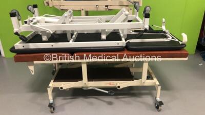 3 x Nesbit Evans Hydraulic Patient Couches (Hydraulics Tested Working) and 1 x Huntleigh Hydraulic Patient Couch (Hydraulics Tested Working) - 2