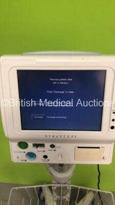 Dynascope DS 7100 Patient Monitor on Stand (Powers Up - Touch Screen Not Working) - 2