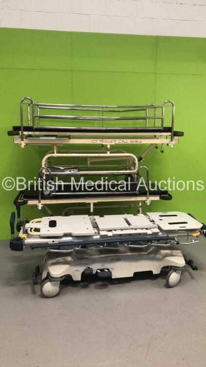 1 x Stryker 1007 Patient Stretcher (Hydraulics Tested) and 2 x Huntleigh Nesbit Evans Static Patient Trolleys with Mattresses