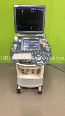 GE Voluson E8 Expert Flat Screen Ultrasound Scanner Software Version 7.0.3.1895 with 1 x Transducer/Probe (AB2-7-D * Mfd Feb 2007 *) and Sony Digital Graphic Printer UP-D897 (Powers Up-Missing Dials and Casing Loose-See Photos) * SN D00864 * * Mfd June 20