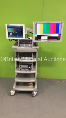 Karl Storz Stack System Including Storz WideView HD Monitor,Storz 200903 31 Monitor * Cracked Casing to Surround *,Storz SCB Electronic Endoflator 264305 20 Unit,Storz AIDA Control NEO 200461 20 Unit,Storz Xenon Nova 300 201340 20 Light Source Unit and St